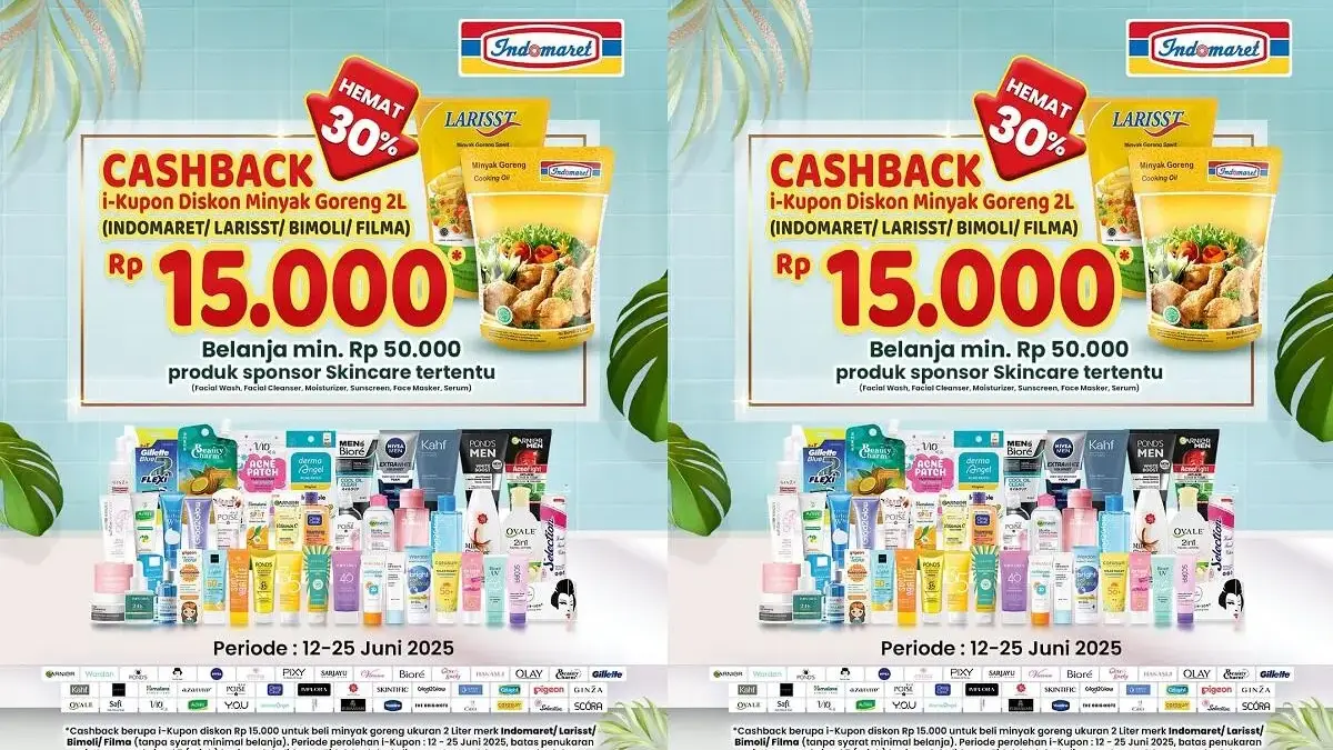 Diskon Skincare Hingga 30% dan Cashback Rp15.000 di Indomaret Pekalongan