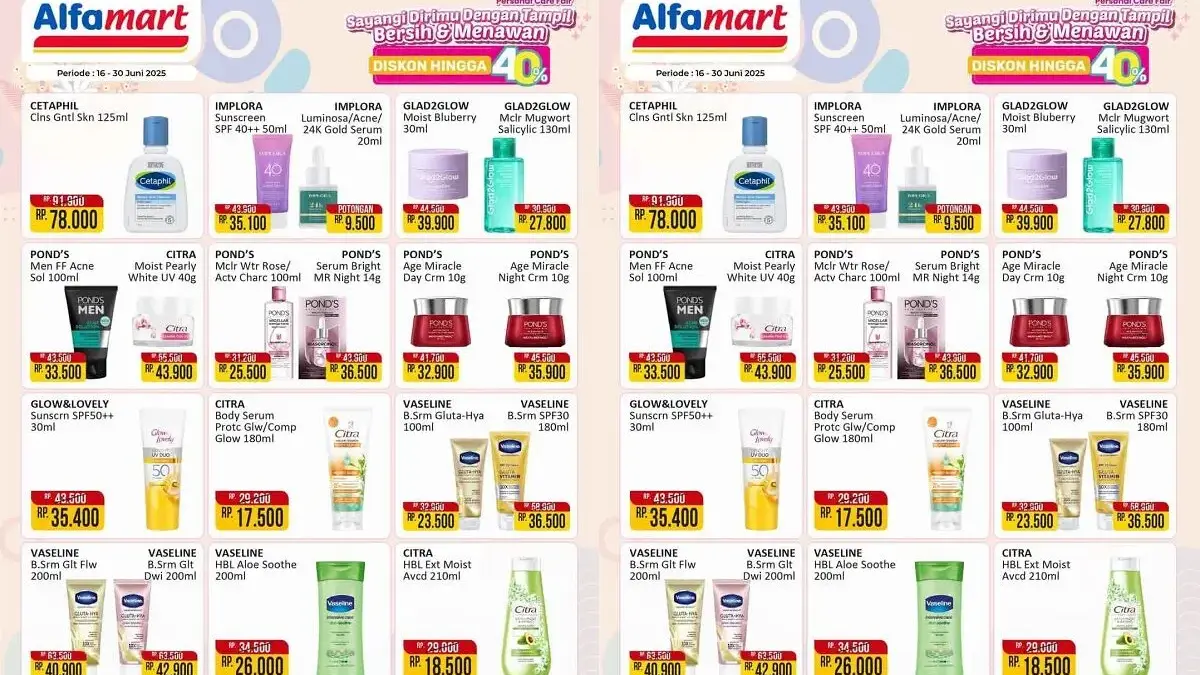 Diskon Skincare Hingga 40% di Alfamart Pekalongan