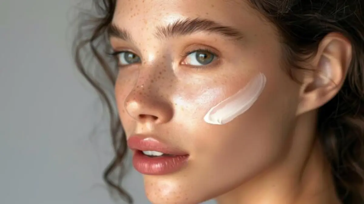 Ilustrasi penggunaan moisturizer untuk kulit berminyak dan bruntusan.