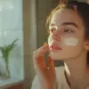 Ilustrasi pemakaian moisturizer untuk memperbaiki skin barrier yang murah