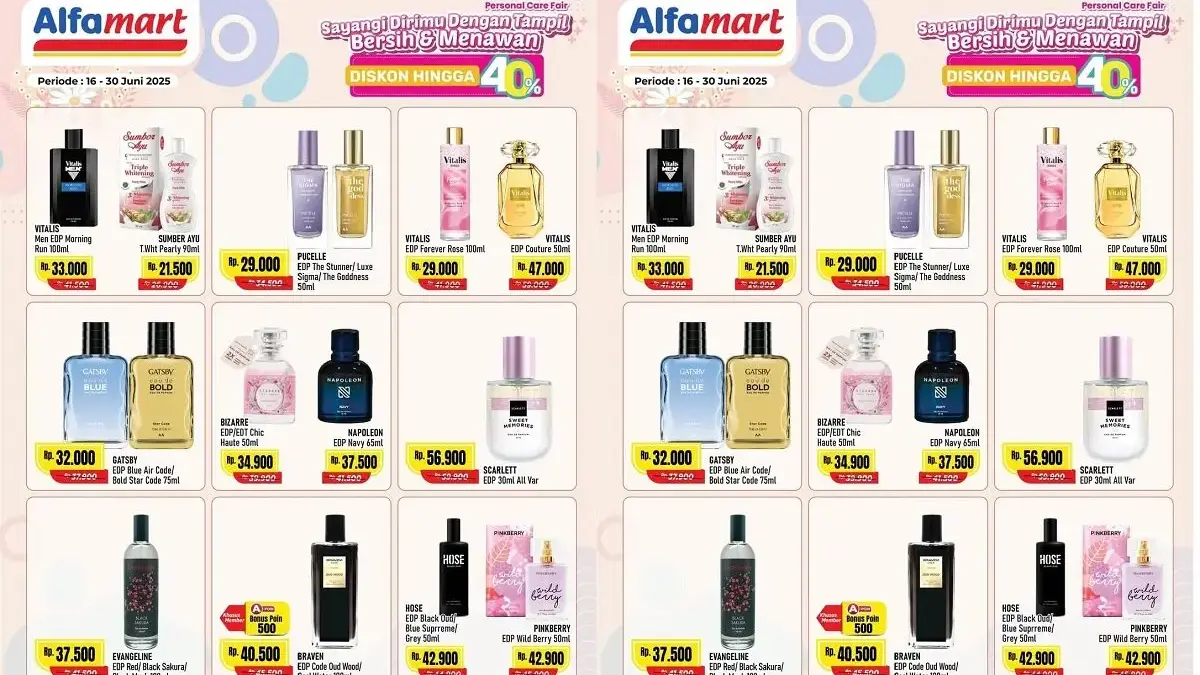 Parfum Favorit Diskon Gila di Alfamart Pekalongan