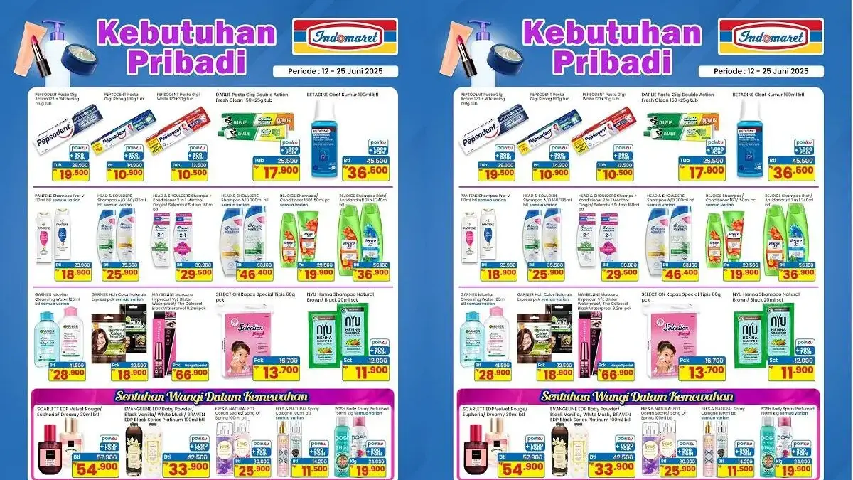 Produk Perawatan Tubuh Diskon Besar di Indomaret Pekalongan