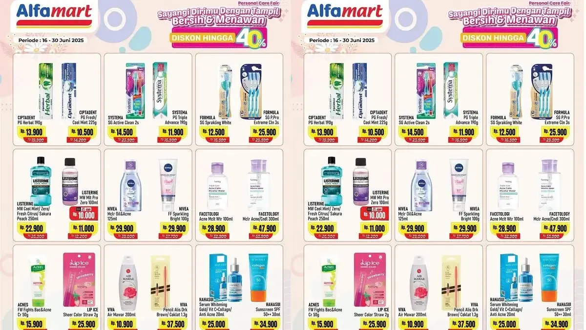 Promo Kebutuhan Harian Mulut dan Wajah di Alfamart Pekalongan