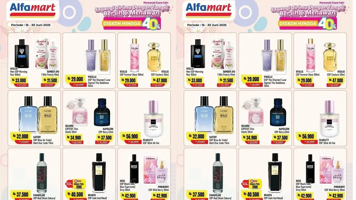 Promo Parfum & Body Care Alfamart Pekalongan Diskon Hingga 40% Mulai Rp21.500