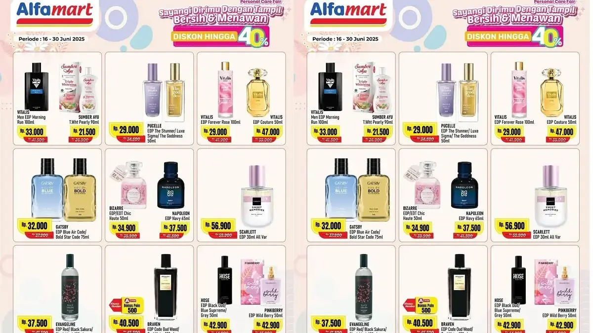 Promo Parfum Makin Berkeringat Makin Wangi di Alfamart Pekalongan 16–30 Juni 2025
