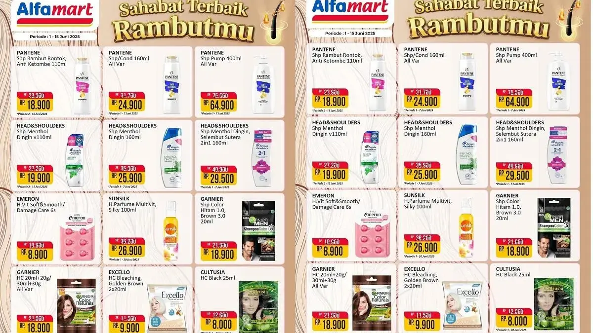 Promo Shampo dan Perawatan Rambut di Alfamart Pekalongan Hingga 47%