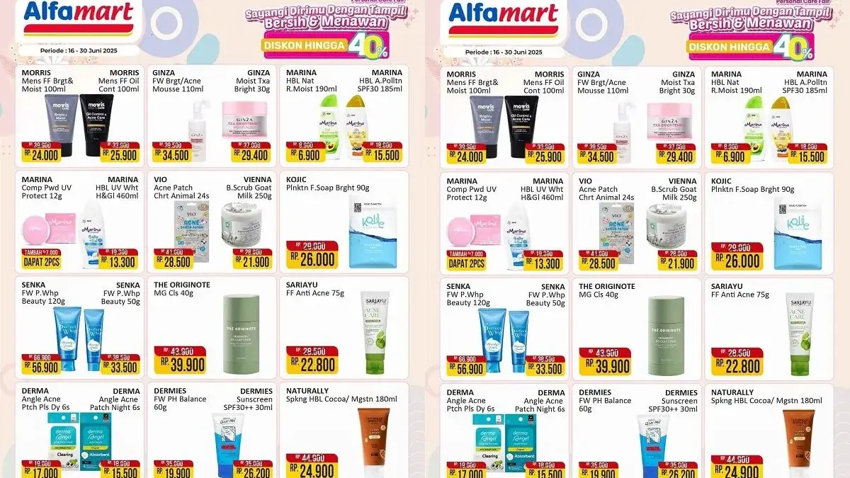 Promo Skincare dan Bodycare Mulai Rp13.300 di Alfamart Pekalongan
