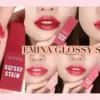 Ilustrasi pemakaian lipstik emina untuk bibir hitam
