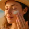 Ilustrasi pemakaian sunscreen spf 50 pa+++ murah dan terbaik.