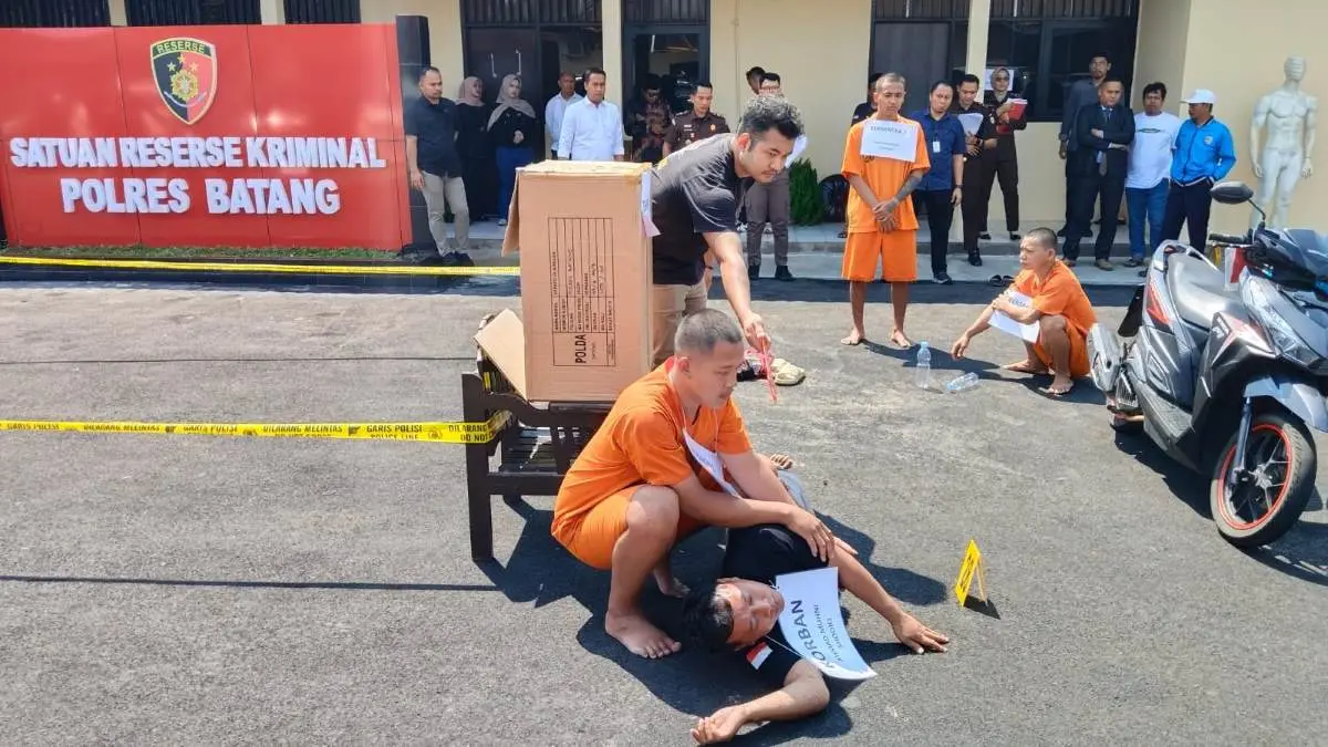 Pembunuhan Sadis di Wonotunggal Batang Direkonstruksi, Korban Dicekik & Dibuang Hidup-hidup ke Sumur!