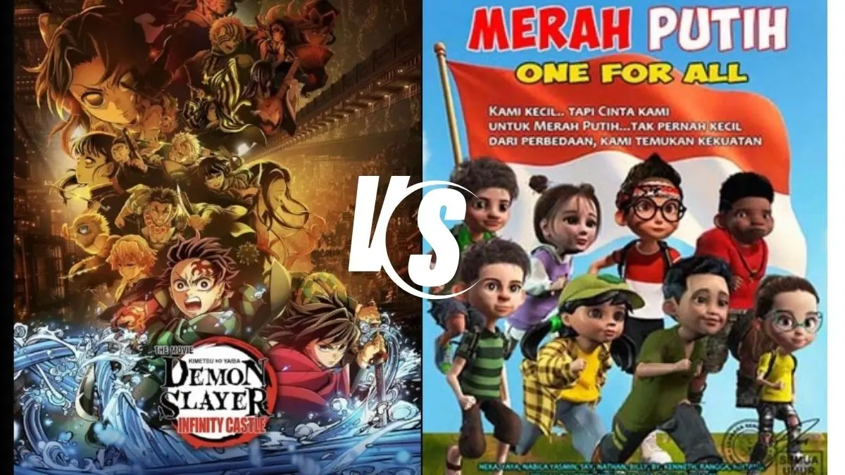 biaya produksi Film merah putih: One for All vs Demon Slayer: Infinity Castle