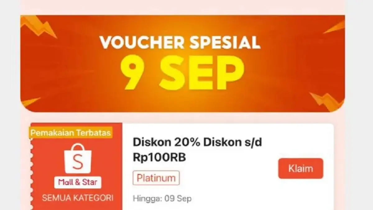 Kode Voucher Shopee 9.9 Malam Ini