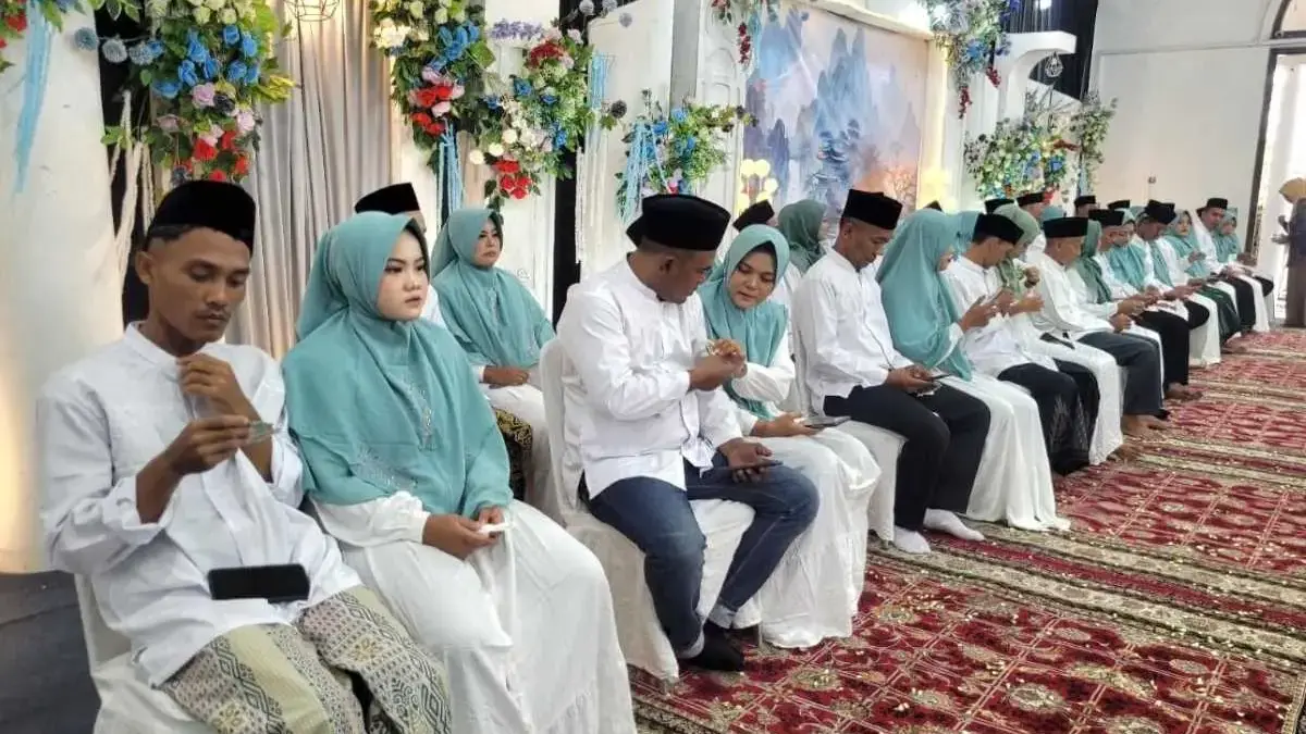 Nikah Maulid Kanzus Sholawat Dinikahkan, 20 Pasangan Gratis, Tertua Berusia 77 Tahun!
