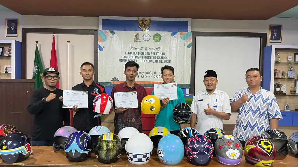 MGMP TSM Pekalongan Gelar Pelatihan Pengecatan Grafis & Teken MoU dengan PT Samurai Paint!