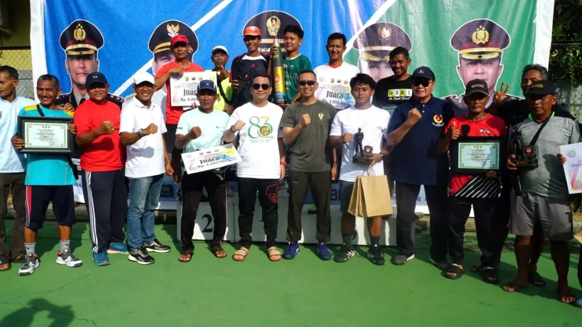 Kalahkan PTC Pekalongan 2-0, Tim Tenis Praja Jaya Batang Juarai Dandim Pekalongan Cup 2025