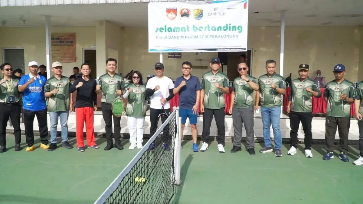 Rayakan HUT TNI, 96 Petenis Eks Karesidenan Pekalongan Berlaga di Kejuaraan Tenis Dandim Cup 2025