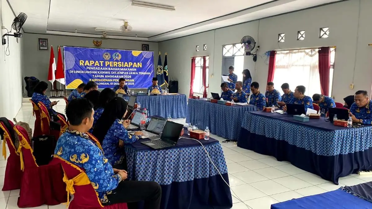 Matangkan Bama 2026, Lapas Pekalongan Jadi Tuan Rumah Rakor Pengadaan Makanan WBP Se-Karesidenan