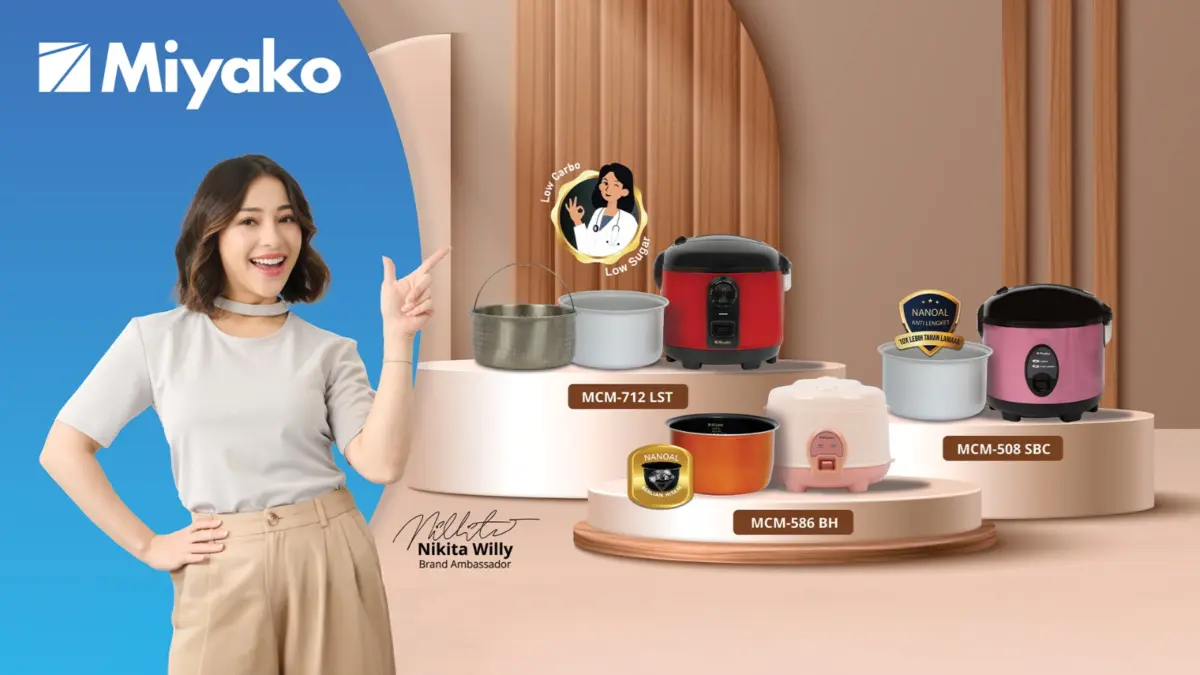 Nikita Willy Lanjutkan Kerja Sama Tahun Ketiga Bersama Miyako, Kini Hadir di Kategori Rice Cooker Nikita Willy