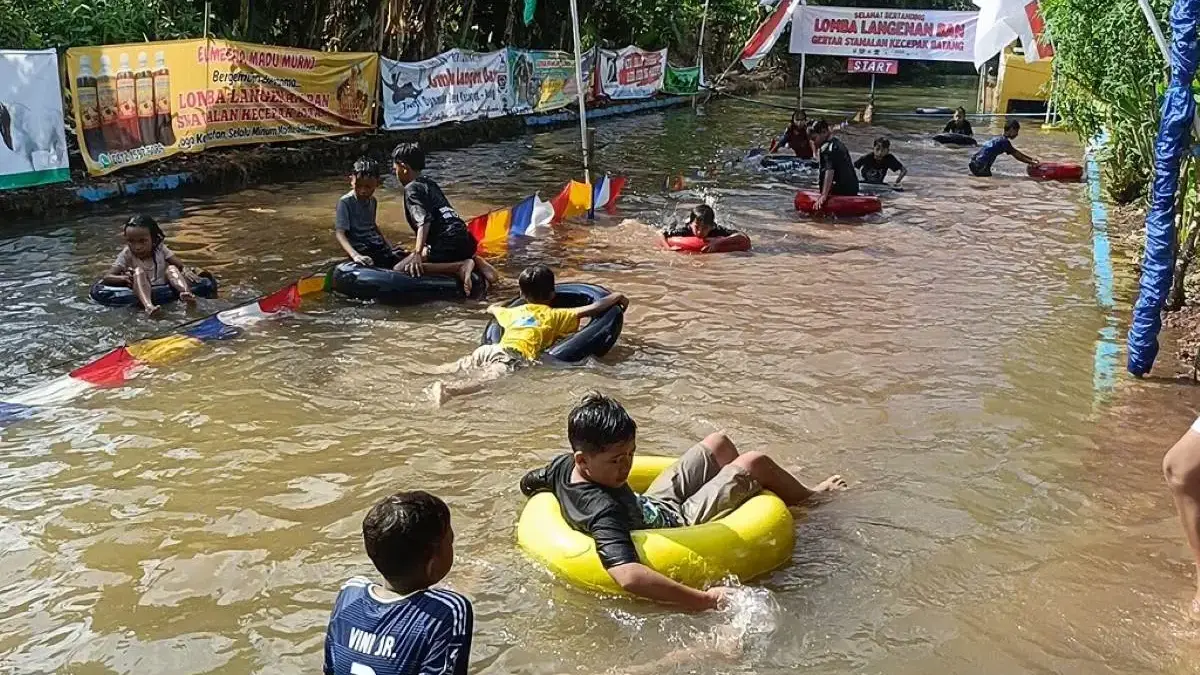 Serunya Lomba Langenan Ban Kecepak Batang, Edukasi Lingkungan Berhadiah Kambing di Momen Syawalan