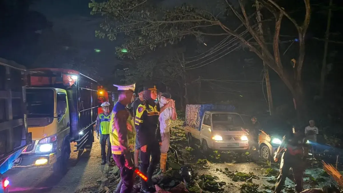 Tragedi Angin Kencang di Batang, 3 Orang Tewas Tertimpa Pohon, Jalur Pantura Subah Lumpuh Total