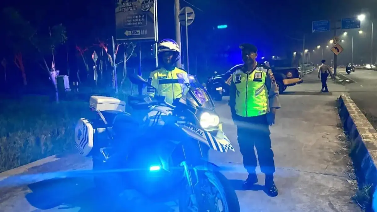 Antisipasi Balap Liar dan Kejahatan, Polres Pekalongan Kota Gelar Patroli Skala Besar di Exit Tol