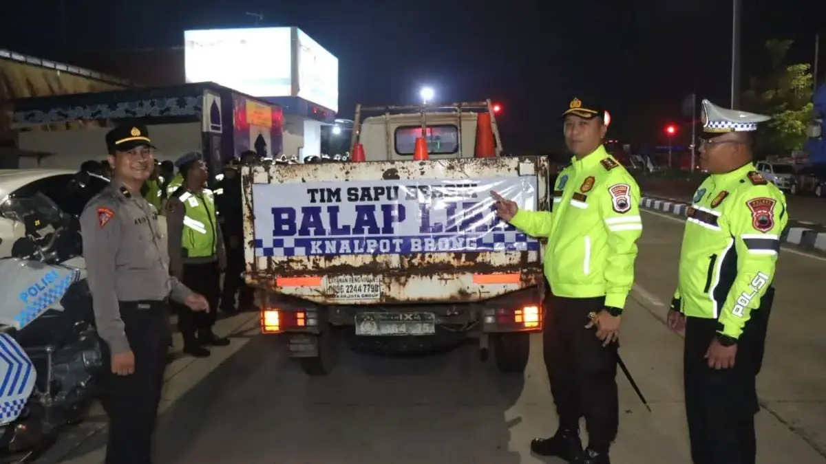 Bikin Resah! Tim Saber Polres Pekalongan Sikat Habis Balap Liar dan Knalpot Brong di Exit Tol Setono