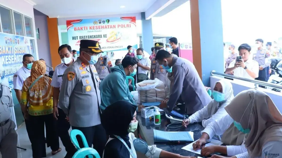 Polres Pekalongan Gelar Skrining TB Paru di RSUD Kesesi, 36 Warga Periksa Kesehatan