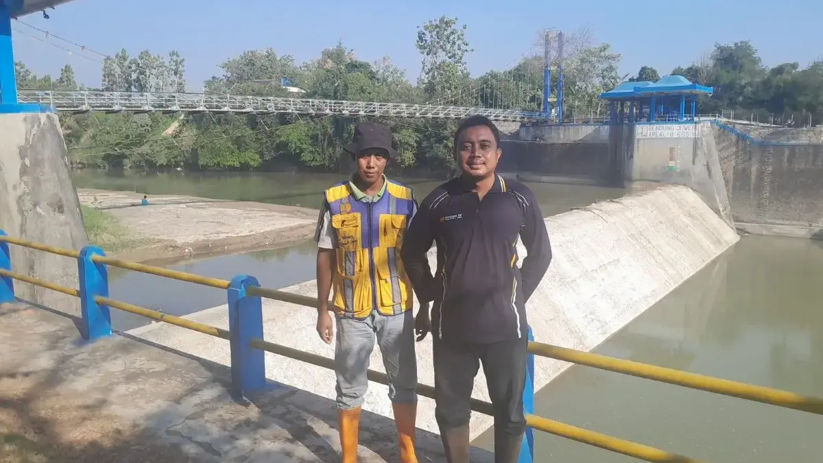 Debit Bendung Juwero Susut di Musim Kemarau, Distribusi Irigasi Terancam Digilir
