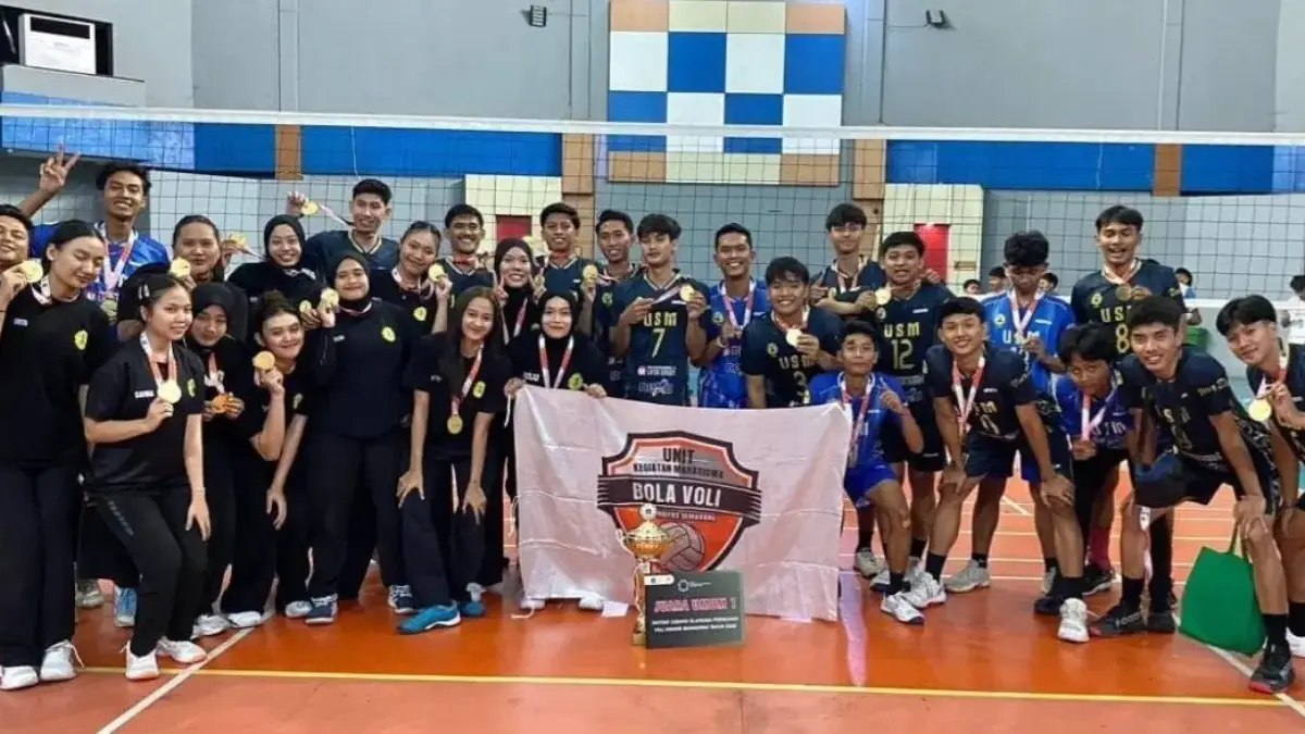 Dominasi Turnamen Voli Mahasiswa di Jakarta, USM Kawinkan Gelar Juara Putra dan Putri