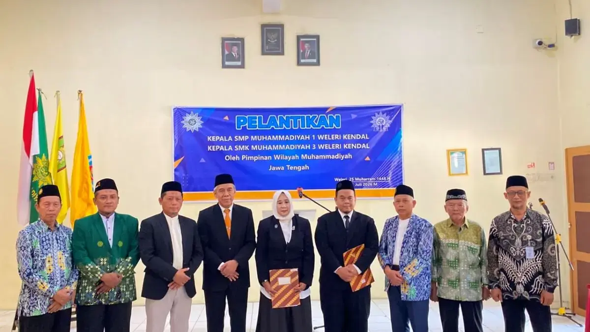 PWM Jateng Lantik Kepala Dua Sekolah di Weleri, Kepemimpinan Baru Diminta Buktikan Prestasi