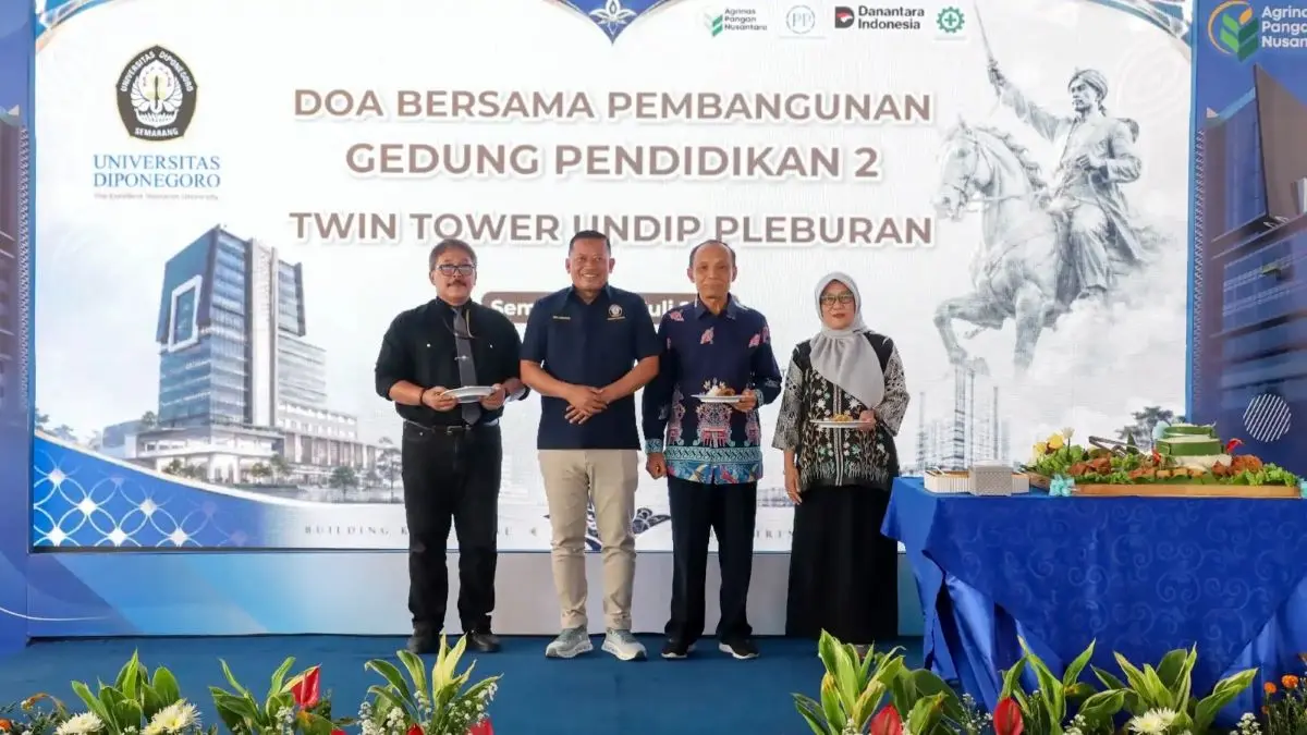 Perkuat Sekolah Vokasi Kelas Dunia, Undip Resmikan Gedung \"Twin Tower 1\" 14 Lantai di Pleburan