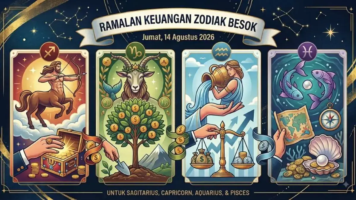 Keberuntungan Berpihak! Ramalan Keuangan Zodiak 14 Agustus 2026 untuk Sagitarius, Capricorn, Aquarius, Pisces Ramalan Keuangan Zodiak 14 Agustus 2026