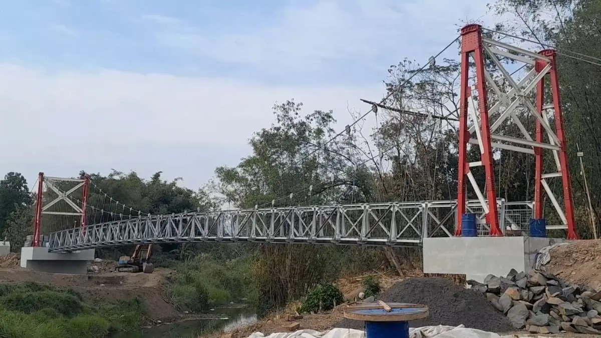 Progres Capai 85 Persen, Jembatan Gantung Gading Asri Kendal Pangkas Jarak Tempuh Warga Jadi 1 Km