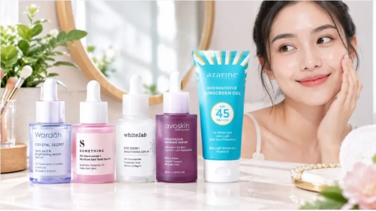 Skincare untuk Meratakan Warna Kulit dan Memudarkan Bekas Jerawat! Ini Rekomendasi Terbaru 2026 Skincare untuk meratakan warna kulit