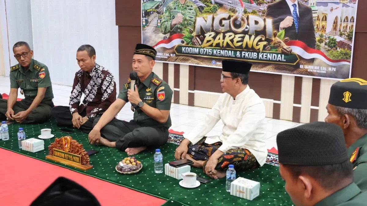 Jagai Kerukunan Umat Beragama, Kodim Kendal dan FKUB Gelar Ngopi Bareng di Makodim