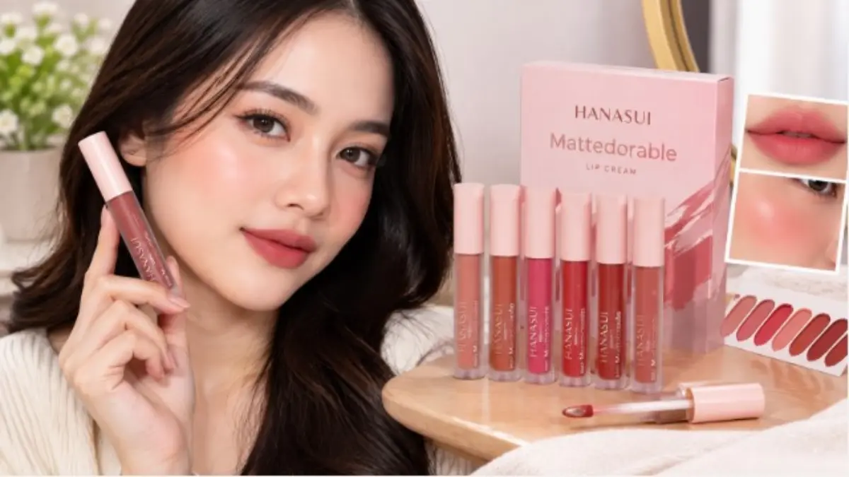 Lip Cream Hanasui Mattedorable dengan Velvet Matte yang Ringan dan Nyaman! Ini Review-nya Lip cream Hanasui Mattedorable