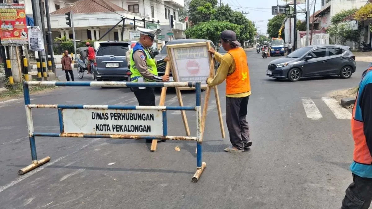Perbaikan Jalan KH Agus Salim, Polres Pekalongan Kota Siapkan Rekayasa Arus Lalu Lintas