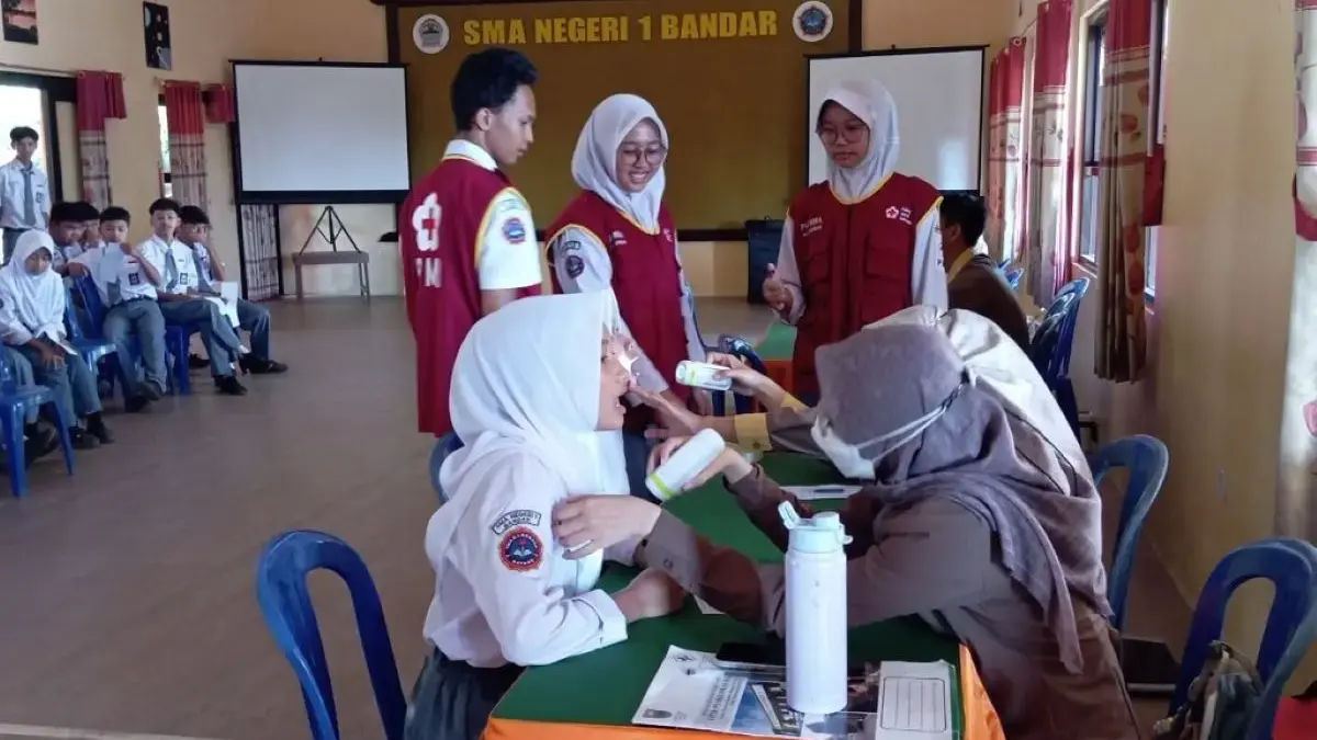 Puskesmas Bandar 1 Gelar Cek Kesehatan Gratis di SMAN 1 Bandar, Deteksi Dini Penyakit Tidak Menular