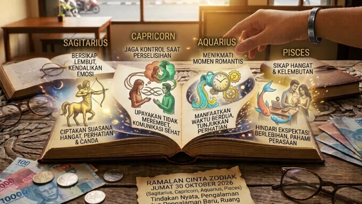 Berikan Ruang! Ramalan Cinta Zodiak 30 Oktober 2026 untuk Sagitarius, Capricorn, Aquarius, dan Pisces Ramalan Cinta Zodiak 30 Oktober 2026