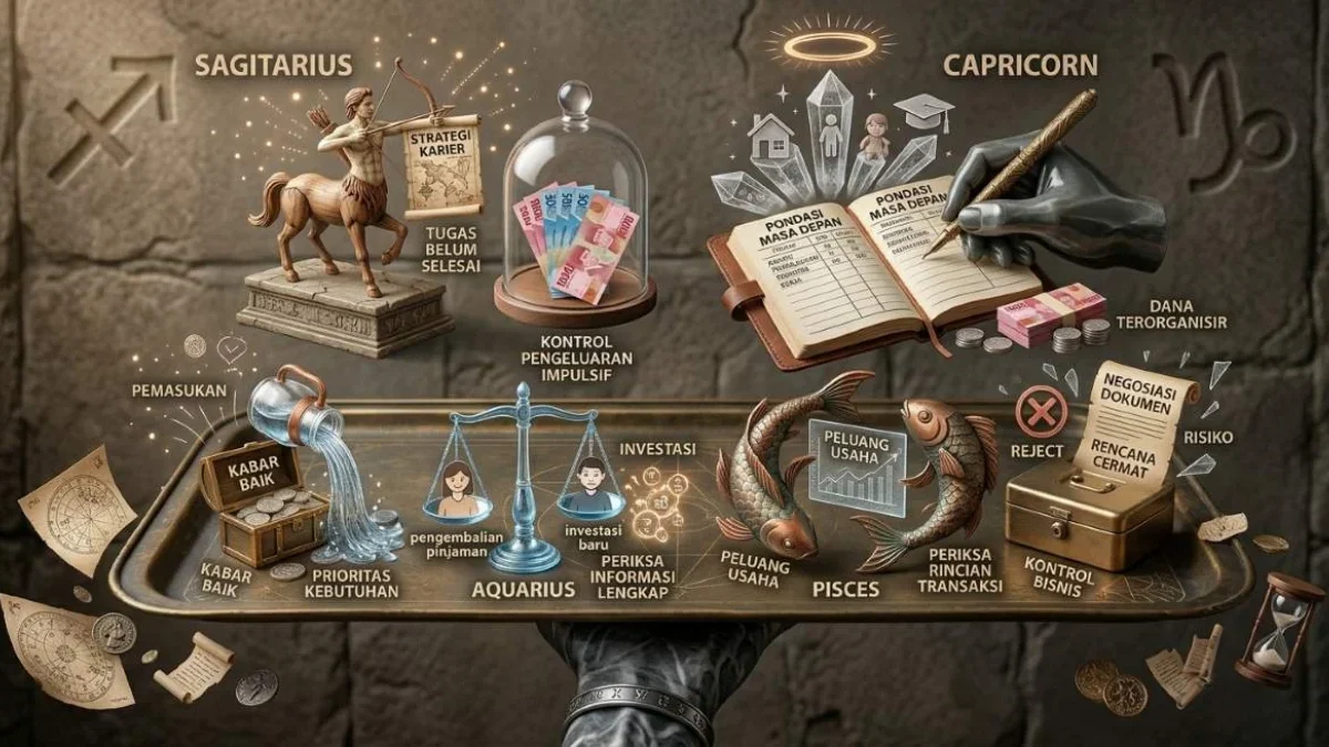 Catat Pengeluaran! Ramalan Keuangan Zodiak 27 Oktober 2026 untuk Sagitarius, Capricorn, Aquarius, dan Pisces Ramalan Keuangan Zodiak 27 Oktober 2026